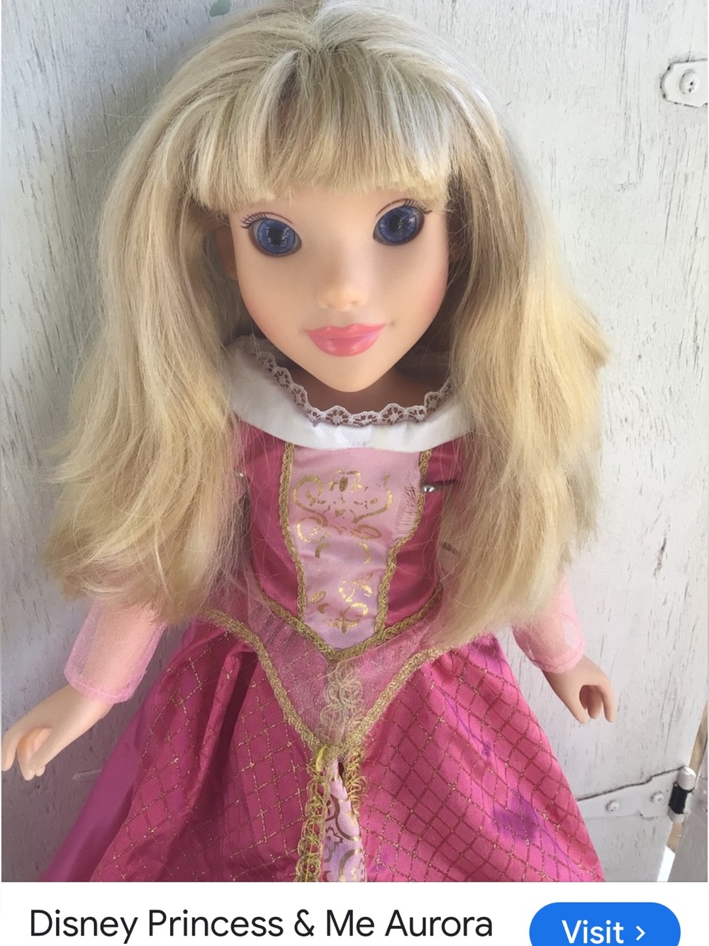 Disney Aurora-Style Princess Doll in Pink and Gold